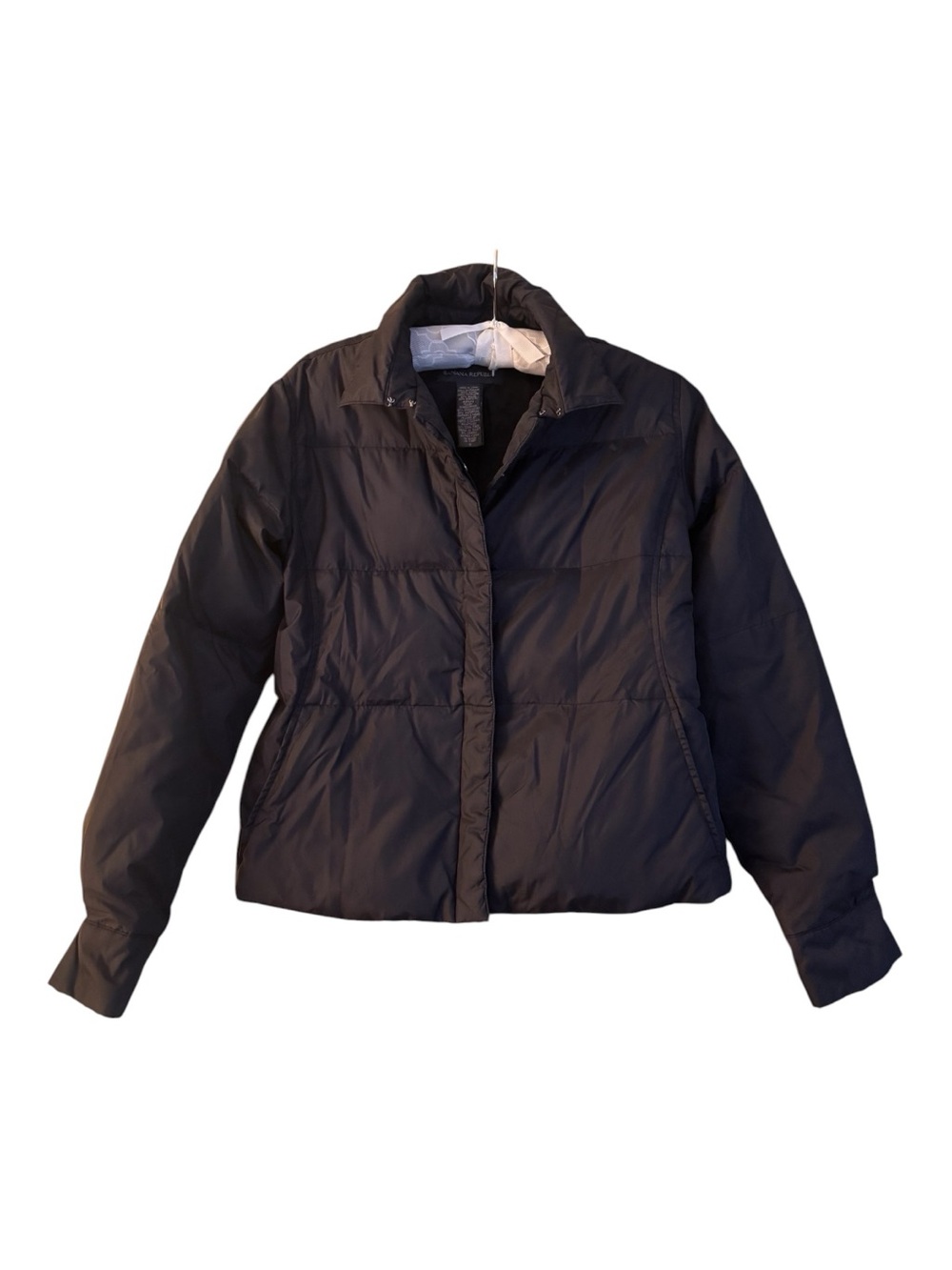 Banana Republic Black Quilted Puffer Jacket Size S like new